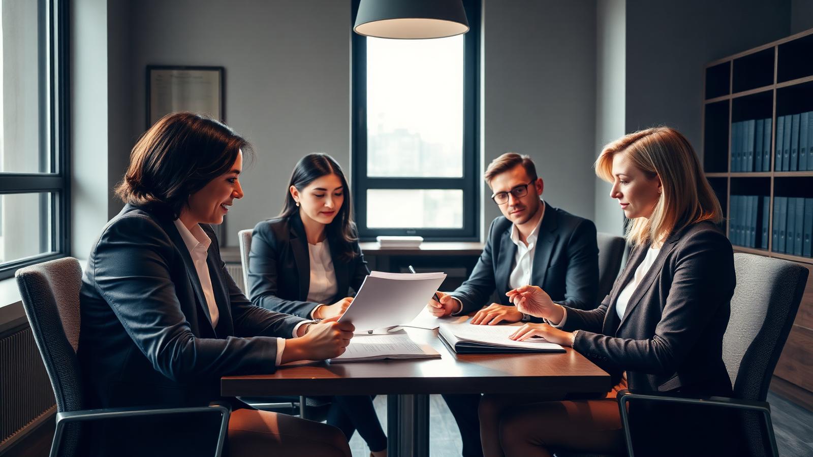 Fortex Legal advisors reviewing a client case in the firm's office